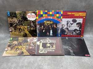Six Country Rock vinyl records, including five Nitty Gritty Dirt Band LPs