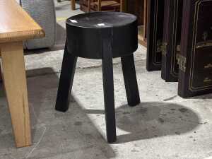 Black timber stool