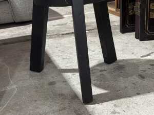 Black timber stool - 3