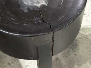 Black timber stool - 4