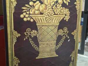 Gilt and lacquered six-panel art screen - Dimensions of one panel 46 x 239cm - 5