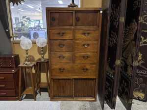 Japanese elm Tansu cabinet, Meiji period