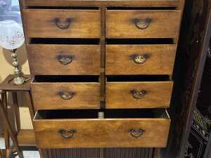 Japanese elm Tansu cabinet, Meiji period - 4