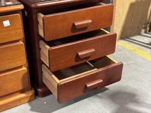 Two timber bedside drawers - non-matching in colour - 3