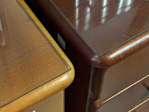 Two timber bedside drawers - non-matching in colour - 4