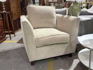 Contemporary upholstered armchair