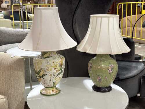 Pair of Vintage style ceramic table lamps