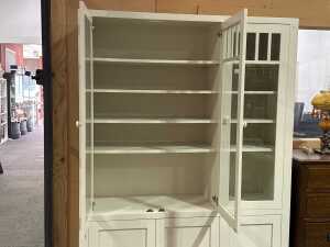 Modern two pac white display cabinet - 2