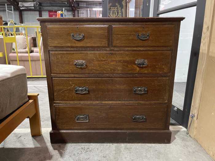 Timber chest of six drawers