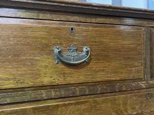 Timber chest of six drawers - 5