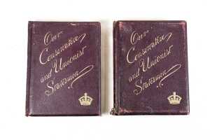Two antique volumes of 'Our Conservative and Unionist Statesmen', c. 1905