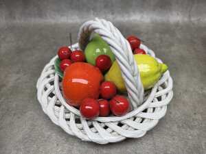 Italian majolica ceramic fruit basket and decorative basket - 3