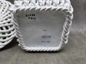 Italian majolica ceramic fruit basket and decorative basket - 5