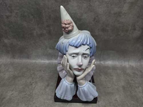 Lladro porcelain clown bust