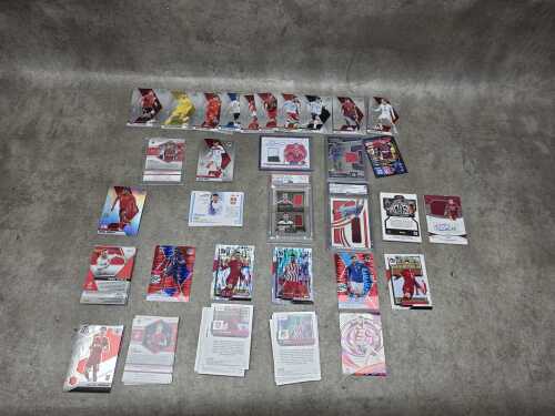 Group of soccer collector cards, including graded