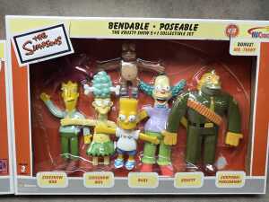 Three The Simpsons bendable + poseable figures - 3