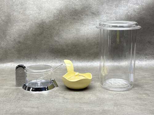 Three Guzzini mid-century kitchenware items