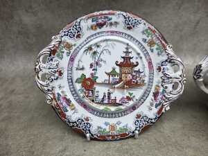 Antique Thomas Till & Sons lead-glazed earthenware sauce tureen and saucer, c. 1860s - 4