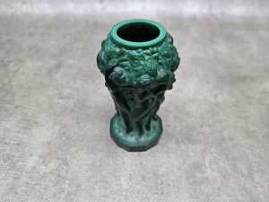 Art Nouveau-style green glass figural vase - 2