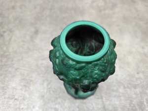 Art Nouveau-style green glass figural vase - 5