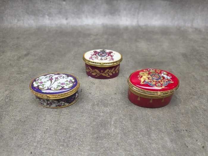 Three The Royal Collection English trinket boxes, two limited editions