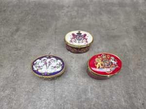 Three The Royal Collection English trinket boxes, two limited editions - 2