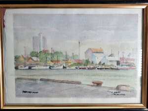 Two watercolour paintings on paper of Melbourne scenes - 3