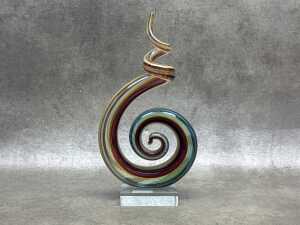Two decorative art glass sculptures - 2