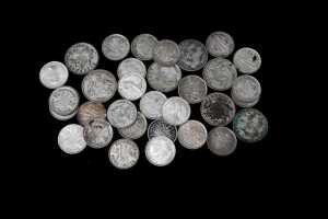 Group of pre-decimal Australian silver coins
