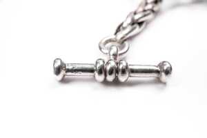 A woven necklace in sterling silver - 4