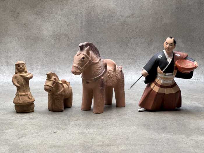 Four Asian terracotta figures
