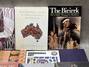 Indigenous art and cultural history books, including The Story of Australia's People - 3