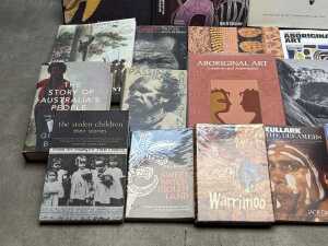 Indigenous art and cultural history books, including The Story of Australia's People - 4