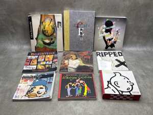 Illustration and design books, including Lemon Poppy Seed