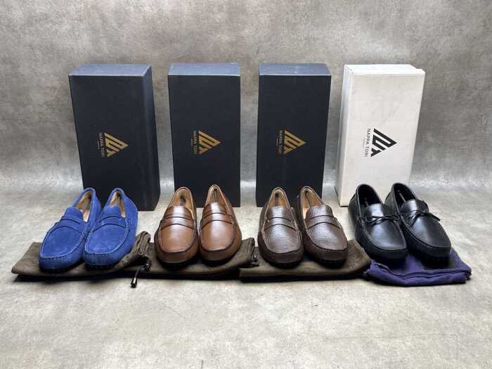 Four NEW pairs of Nappa Tori Australia leather men's shoes, size UK 11