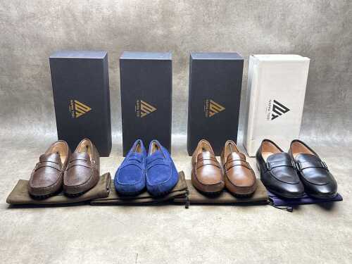 Four NEW pairs of Nappa Tori Australia leather men's shoes, size UK 11
