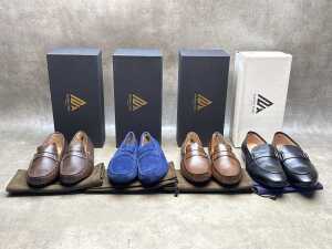 Four NEW pairs of Nappa Tori Australia leather men's shoes, size UK 11