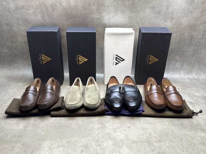 Four NEW pairs of Nappa Tori Australia leather men's shoes, size UK 11