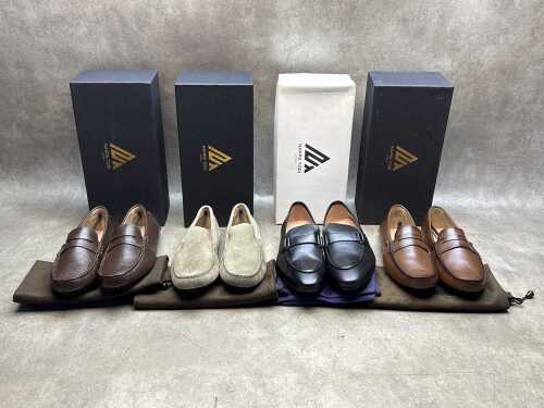 Four NEW pairs of Nappa Tori Australia leather men's shoes, size UK 11
