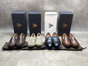 Four NEW pairs of Nappa Tori Australia leather men's shoes, size UK 11