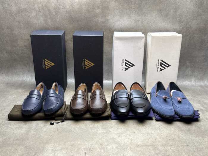 Four NEW pairs of Nappa Tori Australia leather men's shoes, size UK 11