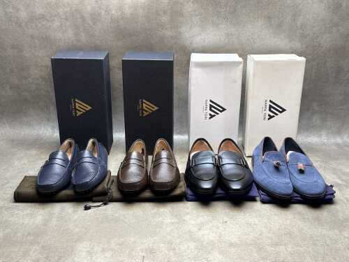 Four NEW pairs of Nappa Tori Australia leather men's shoes, size UK 11
