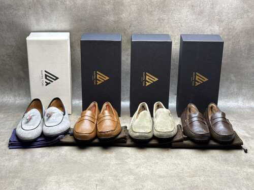 Four NEW pairs of Nappa Tori Australia leather men's shoes, size UK 11