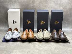 Four NEW pairs of Nappa Tori Australia leather men's shoes, size UK 11