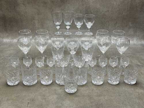 Cut crystal stemware