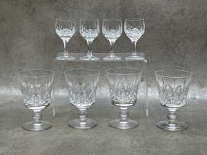 Cut crystal stemware - 6