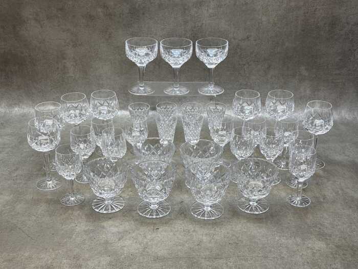 Cut crystal stemware