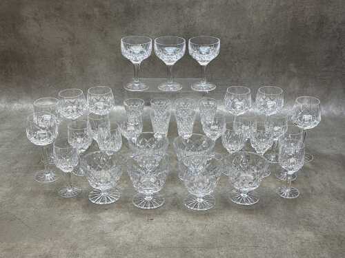 Cut crystal stemware