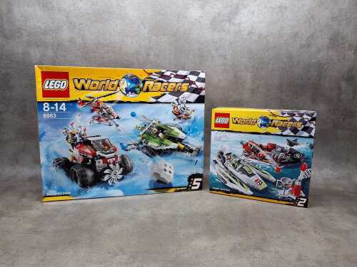 Two LEGO World Racers playsets