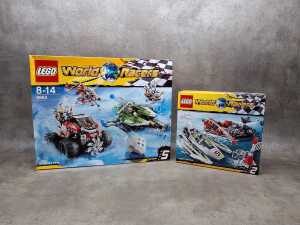 Two LEGO World Racers playsets